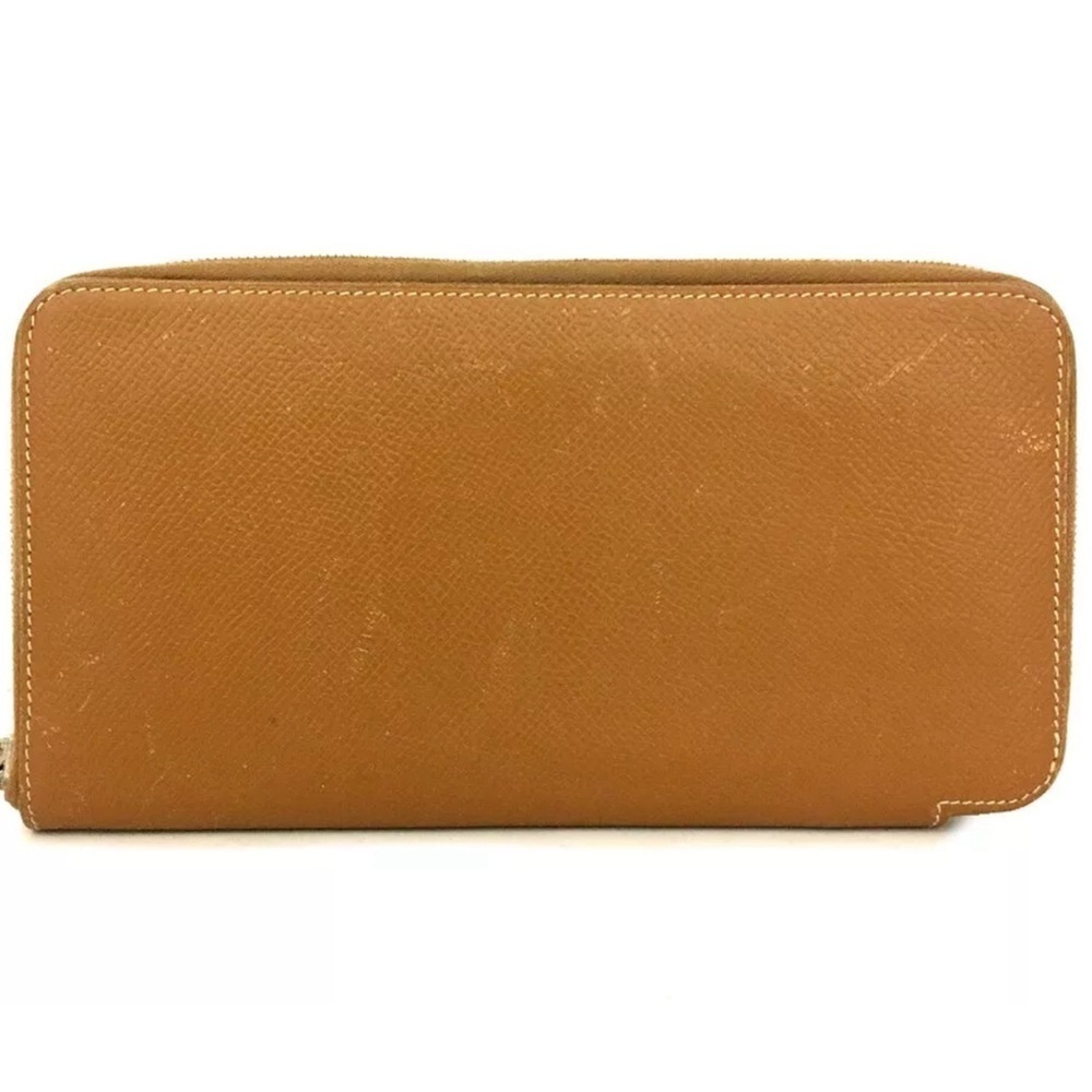 HERMES Azap Silk In Veau Epsom Leather Zip Around Long Wallet
